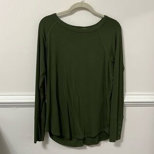Stitch Fix Nine Britton Colmar Long Sleeve Buttons Top, Olive Green, Medium